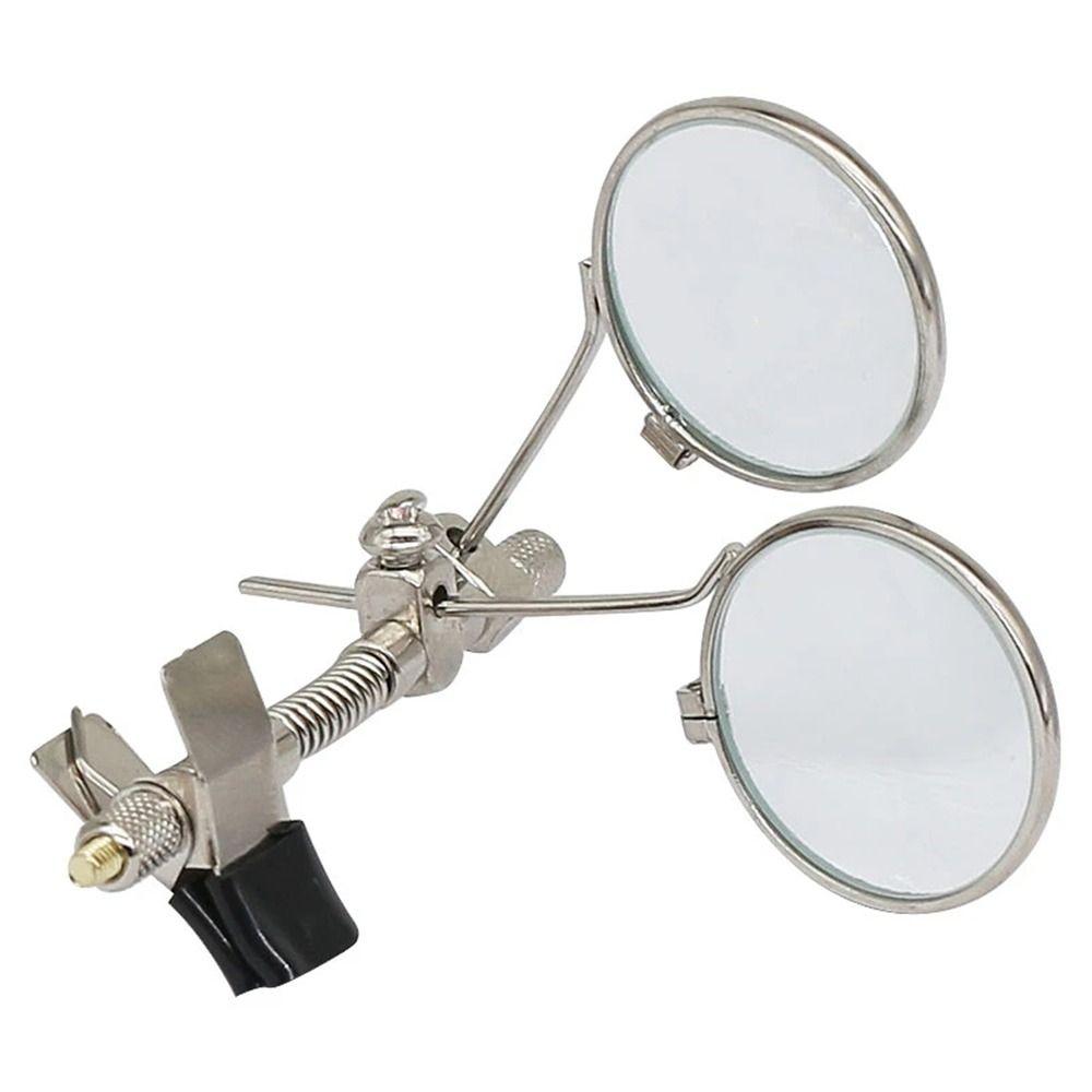 Diameter 25mm Clip Magnifier Double Lenses Magnifying Glass Monocular Magnifier Stainless Steel