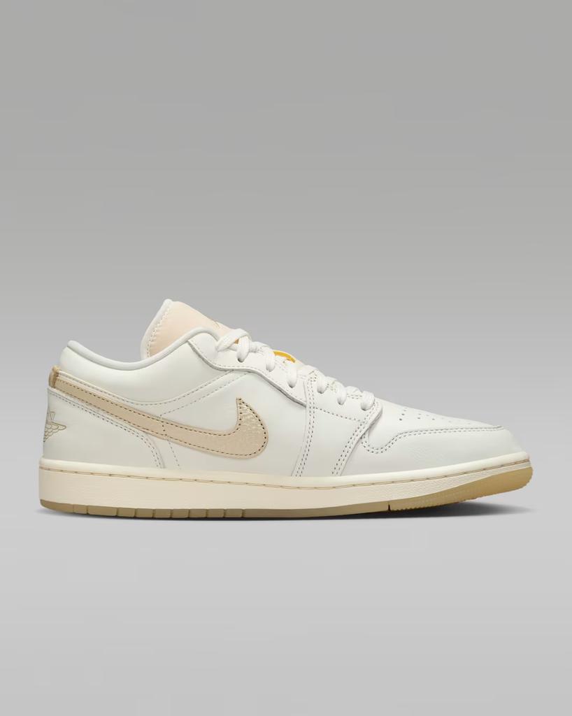 HV5157-100 Nike Air Jordan 1 Low Sail Pale Ivory Team Gold (Women's)