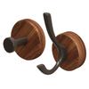Adhesive Wall Hook No Drill Rustproof Hook with Retro Wood Grain Pattern Hanger for Bathroom Kitchen