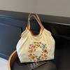 Neue Tragetasche mit großem Fassungsvermögen, bestickte Nyloneinkaufstasche, modische und schlichte Pendler-Canvas-Schultertasche