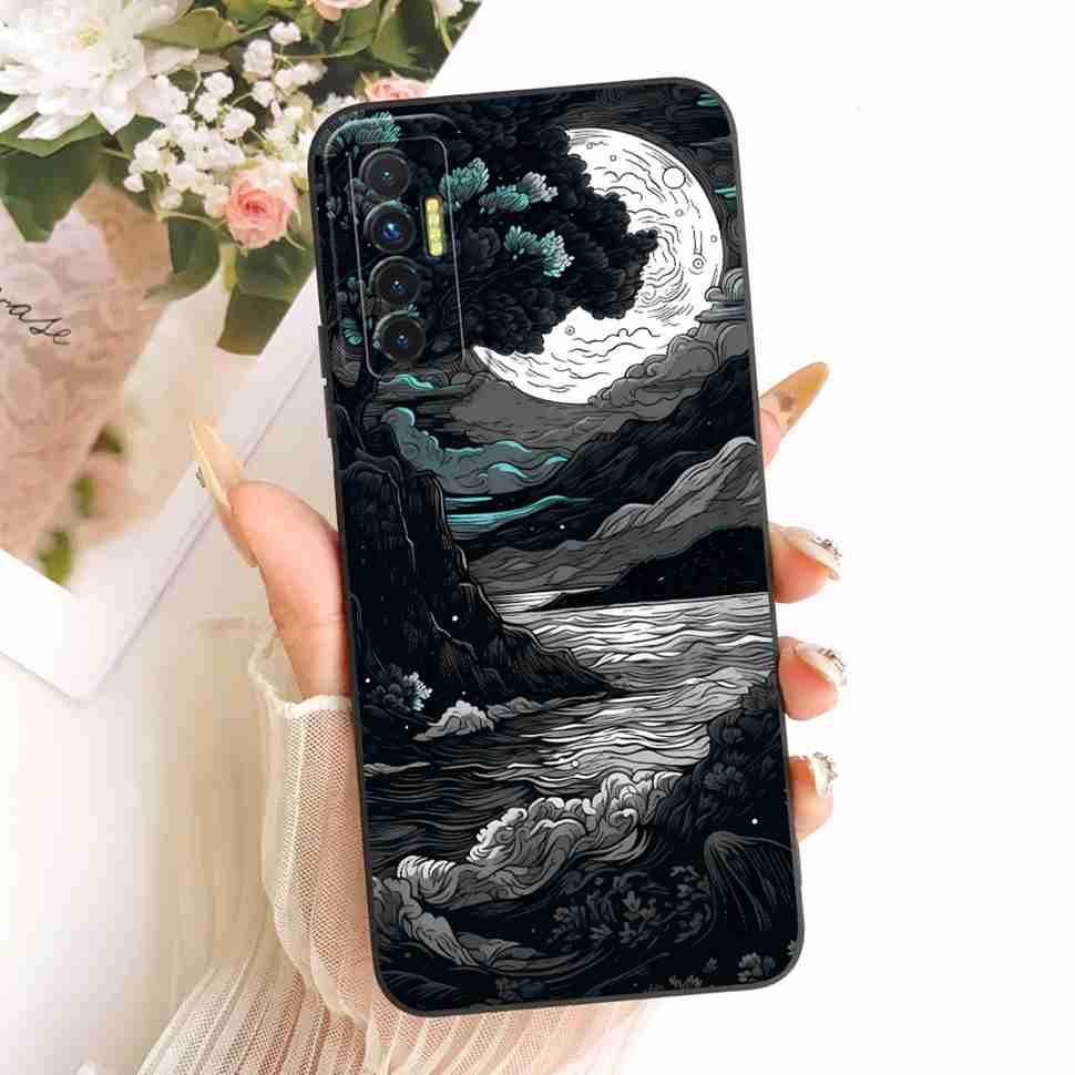 For Tecno Camon 17P Case CG7 CG7n Cute Sunflower Soft Silicone Back Cover For Tecno Camon 17 P 17P Phone Cases Shockproof Fundas
