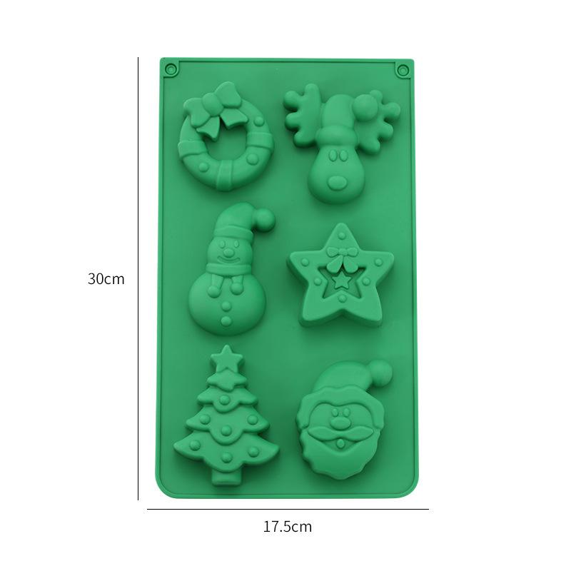 Christmas Silicone Mold Man Snowflake Christmas Mold Cookie Candy Mold