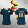 New Ecuador Flag Printed T-Shirt Men's And Women's Fashion Crew Neck Sports Jersey Loose Summer Quick Dry Soccer Training Tee