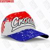 Kroatien Baseballkeps Gratis Anpassat Namn Nummer Laglogotyp Hr Hatt Hrv Land Resa Kroatiska Nationen Hrvatska Republikens Flagga Huvudbonad