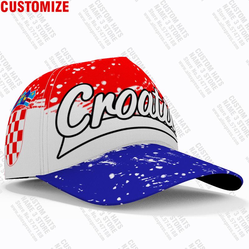 Kroatien Baseballkeps Gratis Anpassat Namn Nummer Laglogotyp Hr Hatt Hrv Land Resa Kroatiska Nationen Hrvatska Republikens Flagga Huvudbonad