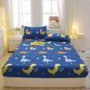 Cartoon 1 Fun Animal Printed Matte Fitted Sheet, Bedroom Printed Bed Cover, Bedding Excluding Pillowcases