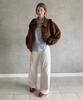 Toabe Labo Wide Cotton Pants (Ivory)