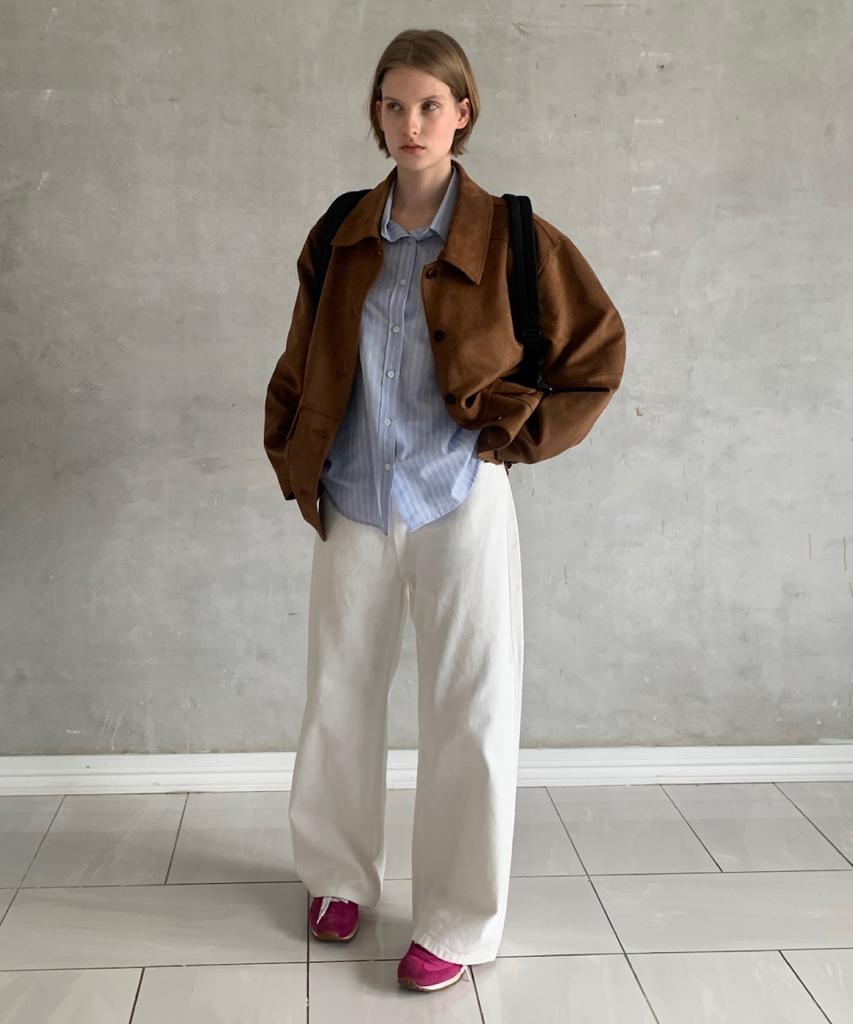 Toabe Labo Wide Cotton Pants (Ivory)