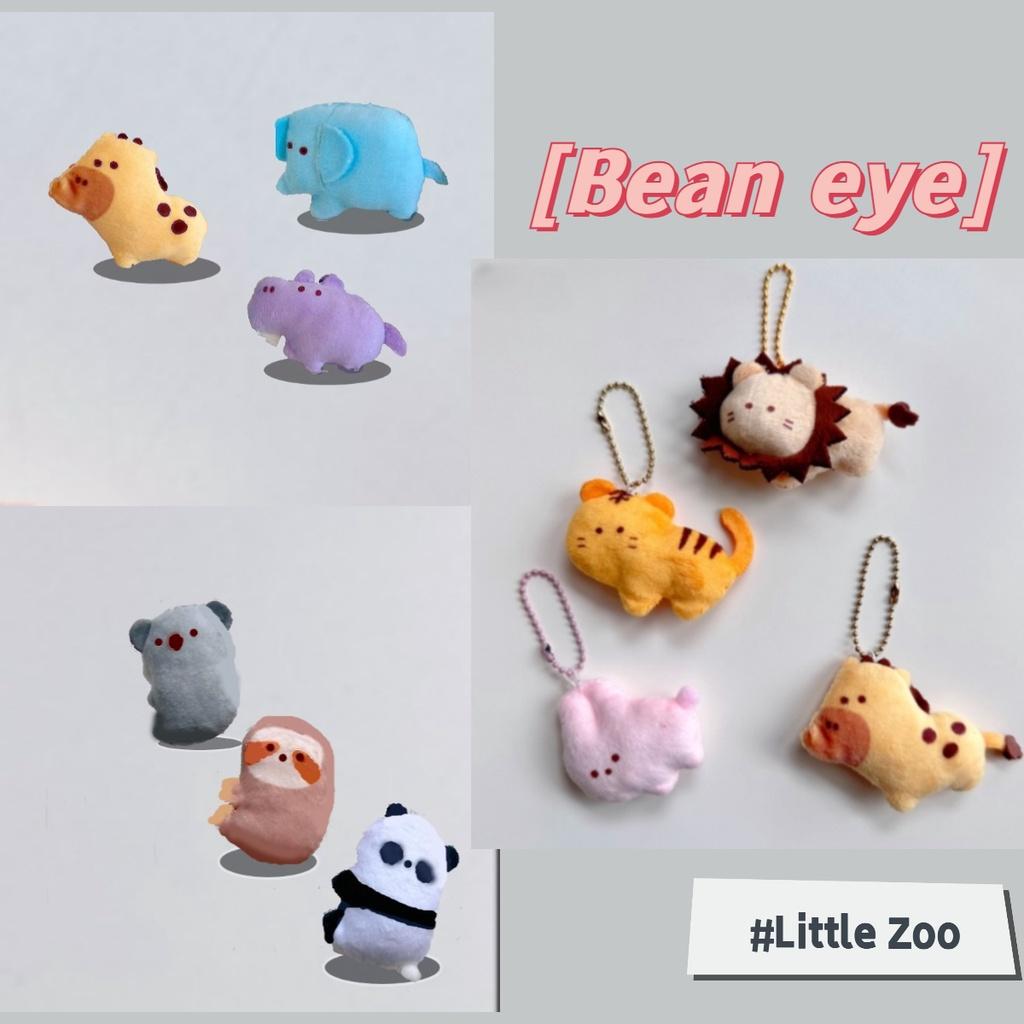 Cute Bean-eyed Plush Animal Zoo Keychains Elephant Koala Panda Lion And More!