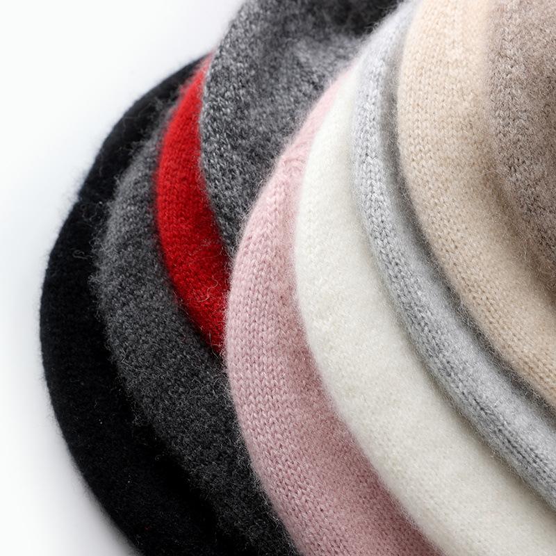 Winter Unisex 35% Cashmere Hats Outdoor Casual Keep Warm Solid Color Cashmere Knitted Beanie Hat Women Men Hedging Caps