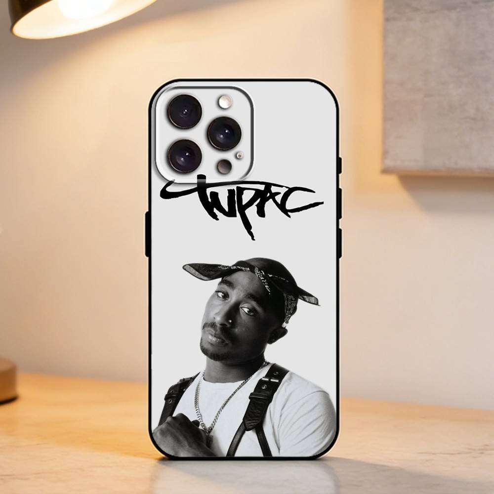 2Pac T-Tupac Shakur Rap Rapper Handyhülle Für iPhone 17,16,15,14,13,12,11 Plus,Pro Max,XS,Weiche Silikon Schwarze Hülle
