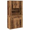 Highboard with Drawers Reclaimed Wood 80 X 33 X 150 Cm Wood Based Material