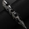 Armour Knuckle Full Finger Double Loop Activity Ring For Men Punk Gothic Open Ring Zircon Anime Cosplay Halloween Accessories