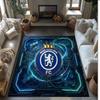Chelsea FC Mintás Flanel Szőnyeg Csúszásmentes Puha Poliészter Padlószőnyeg Beltéri Dekorációs Szőnyeg Hálószobához Nappalihoz Kanapéhoz Játékszobához Lakásdísz