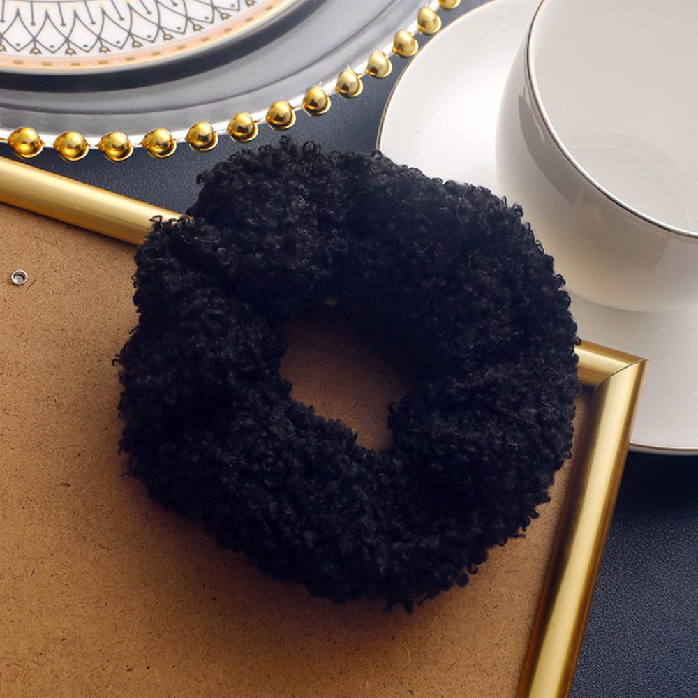 Faux Rabbit Fur Hair Ring Headwear Plush Scrunchie Rubber Band Ponytail Holder Hair Rope