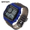 Men's Fashion LED Square Night Light Electronic Watch