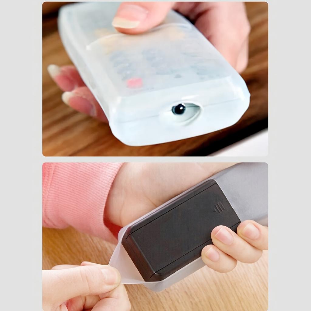 1pc Silicone Remote Control Protective Cover, Transparent Case For TV/Air Conditioner Controllers, Portable Storage Pouch