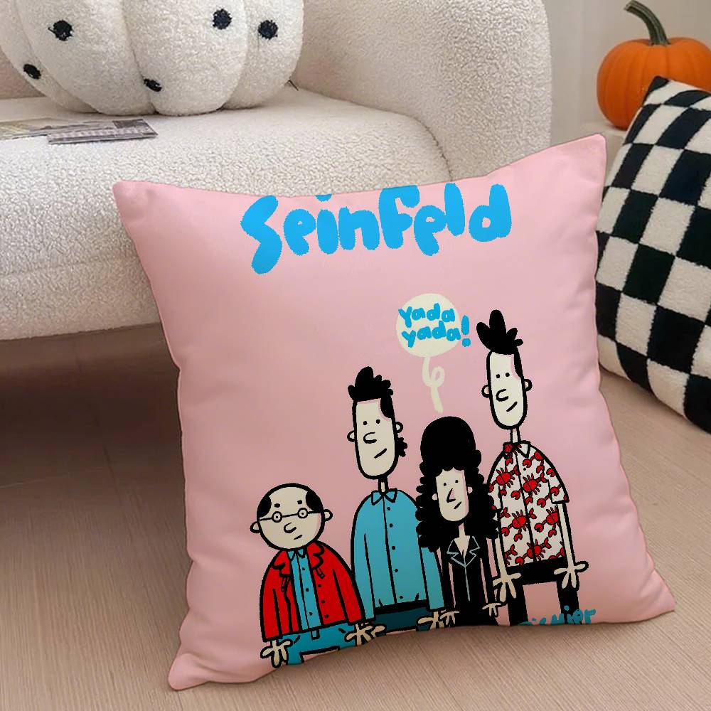 Vantage Movie S-Seinfeld Povlak na polštář Protiprachový roztoč Povlak na polštář Neviditelný zip Hedvábný Krátký plyš Potah na polštář na pohovku