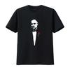 Vito Corleone Mafia Marlon Brando Culto Print T Shirt for Men Stylish and Unique Design Vintage Washed Designer Clothes