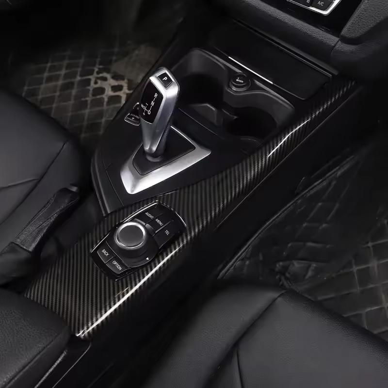 Für BMW 1er 2er Serie F20 F21 F22 F23 2012-2018 ABS Karbonfaser Zubehör Multimedia-Panel Dekorleiste Abdeckung Aufkleber
