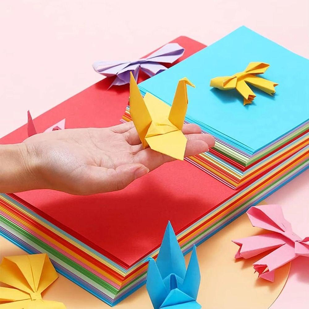100Pcs Solid Color Square Origami Paper Double Side Handmade Scrapbooking Craft Decor