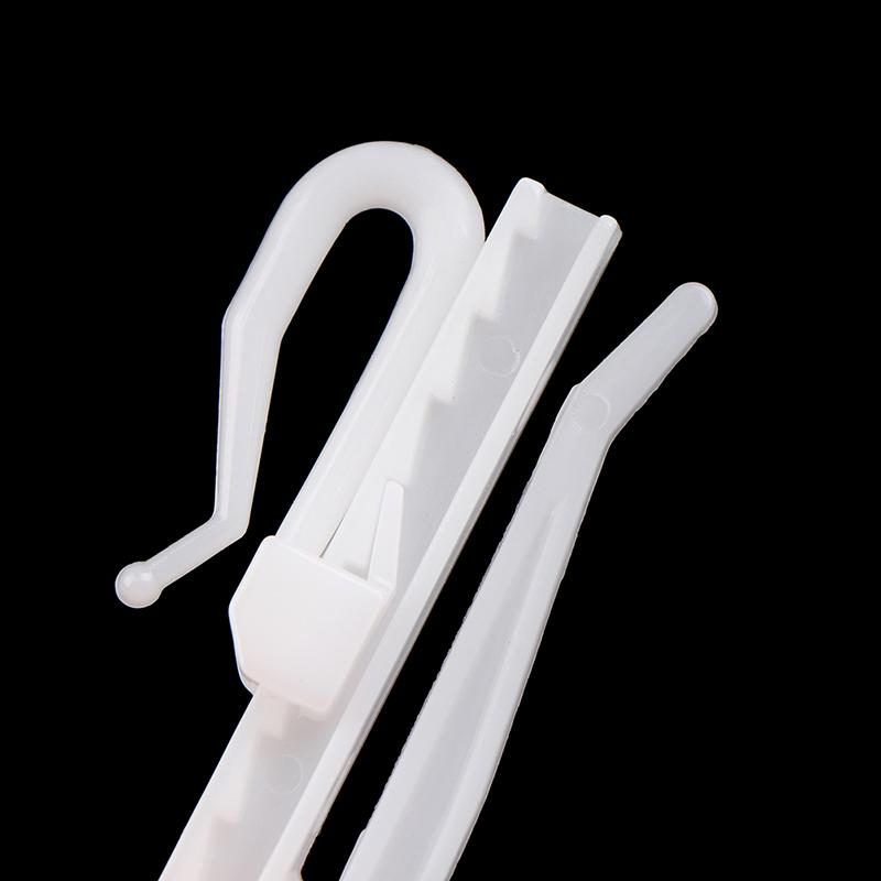 10Pcs Curtain Hanging Hooks Ring Window White Plastic Curtain Hook 7Cm/8.5Cm