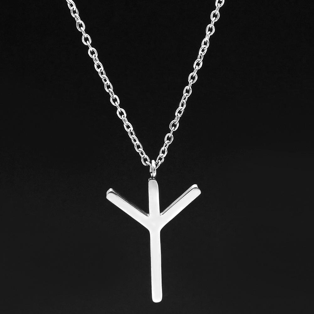 Nordic Viking 24 Runes Pendant Necklace Retro Personalized Non Fading Jewelry Unisex Gift For Men And Women