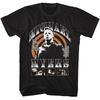 Halloween Horror Movie Scenes Spiral Background Men's T Shirt
