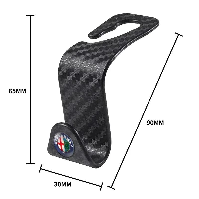 1/2/4PCs Car Seat Back Hook Interior Portable Hanger For Alfa Romeo Giulia Stelvio Giulietta 156 159 147 Mito Tonale Brera Dis ME1