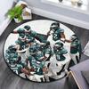 PHI Eagles Players Pattern Round rug,Carpet Rug for Living Room Bedroom Playroom ,Non-slip Floor Mat,Holiday Gifts and Birthday Gifts.