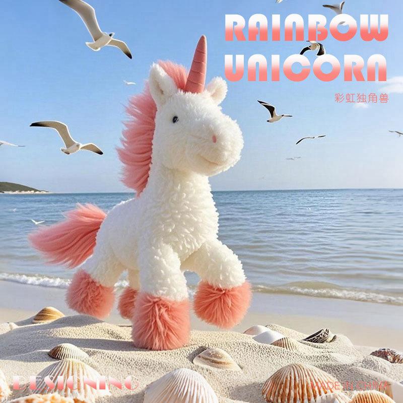 Starry Unicorn Plush Toy, Cartoon Animal Big Horse Doll, Kids Birthday Gift for Girls, Bedroom Decor Soft Pillow, 30cm