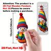 1/16/32 Stuks 2D Platte Houten Sneeuwman Hangend Ornament Kleurrijke Gebreide Stijl Sneeuwman Hanger Voor Kerstboom Xmas Vakantie Decor
