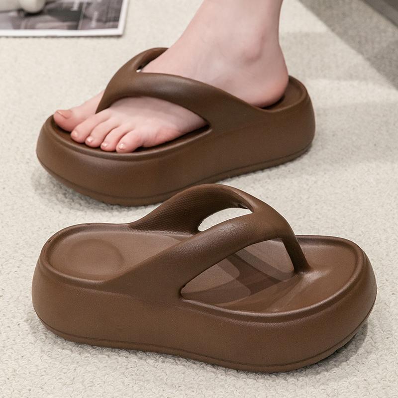 Non-slip Beach Flip Flops Women Summer Clip Toe Thick Bottom Cloud Slippers Woman Soft Sole Platform Sandals Slides Female