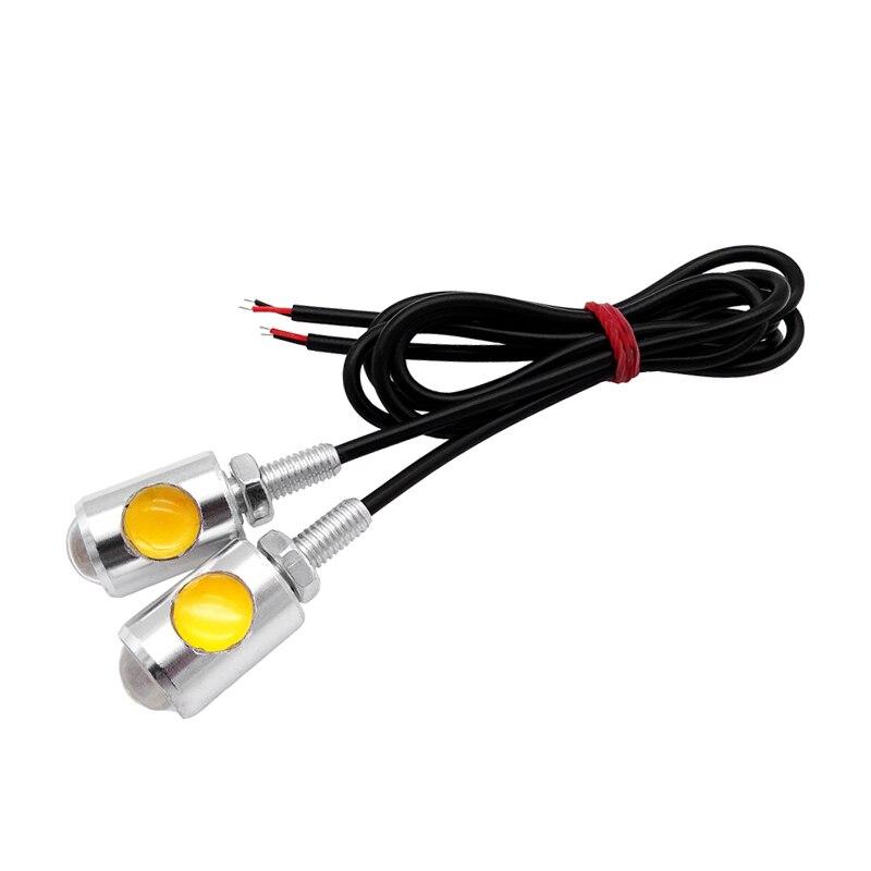 2 Pcs LED Motorcycle Signal Lamp Super Bright LED Car Number License Plate Bolt Screw Tail Rear Light Brake Fog Lamp Bulb