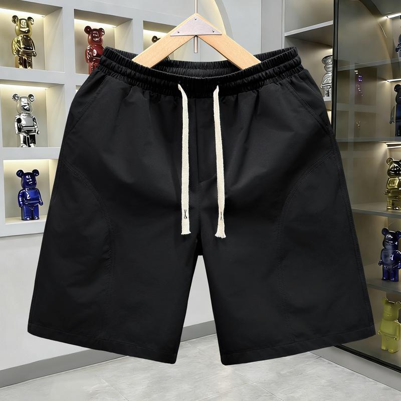 Men's Quick Dry Casual Shorts, Elastic Waist Drawstring Summer Beach Shorts (L-5XL)