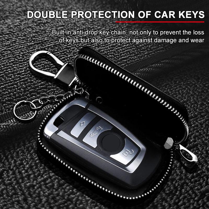 1Pcs Leather Emblem Car Key Case Keychain Zipper Key Case Bag For Lexus CT ES GS NX IS250 CT200h IS300h ES300h ERX400h NX300h SQ0