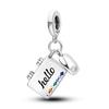Ciondoli in argento sterling 925 con perline, ciondolo a forma di animale, adatti per collana, braccialetto, regalo per donne e feste