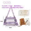 Copeflap Ita Bag, Small, Plush Pouch, Clear Shoulder Bag, Transparent, Mini (Black)