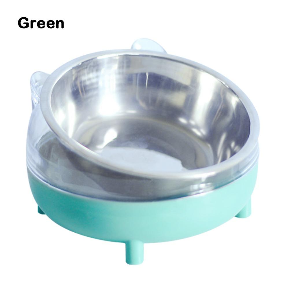 New Stainless Steel Elevated Cat Bowls Tilted Design Easy Clean Pet Feeding Dish Plastic Puppy Feeder Dog Feeding