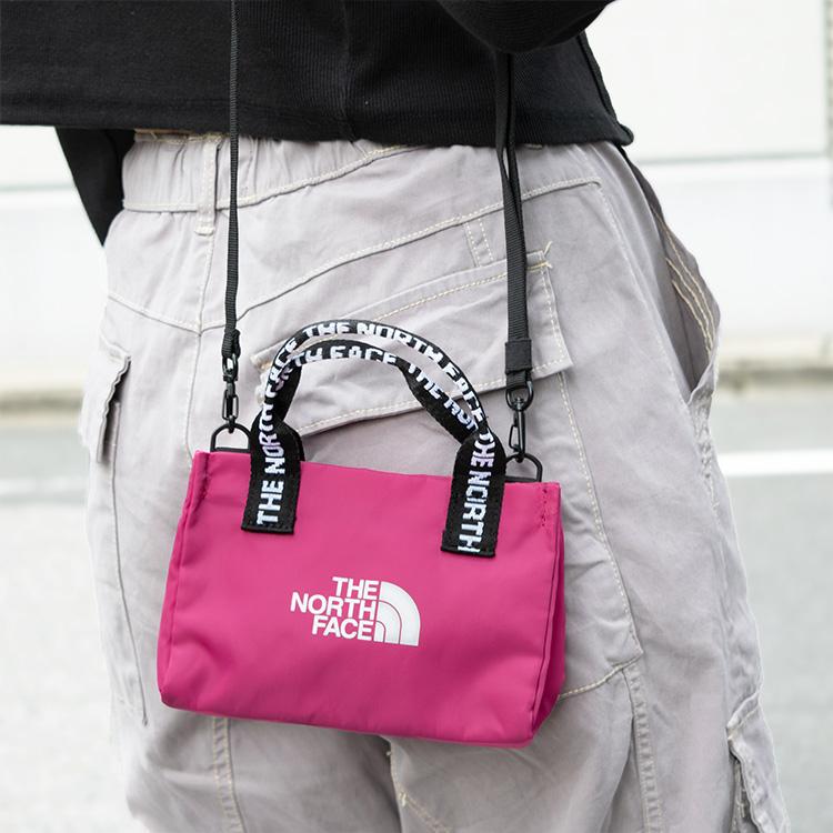 The North Face 1L Letter Logo Print Reißverschluss Tragetasche Einkaufstasche Handtasche Umhängetasche Outdoor Tasche Unisex Tragetaschen Pink NN2PP06P