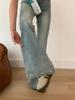 Petite Women's High-Waisted Light-Colored Micro-Flare Jeans - Slimming, Summer 2025 Style