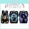 2023 New Wednesday Addams Backpack For Elementary School Students Double Layer Design For Boys And Girls