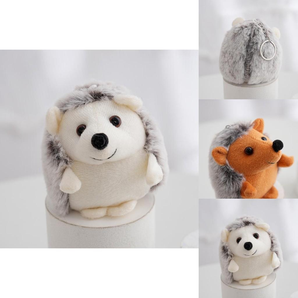 Cute Hedgehog Plush Keychain Mini Animal Figure Soft Pp Cotton Filling