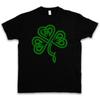 SHAMROCK IRISH KNOT III T SHIRT Cloverleaf Ireland Celts Runes Rune