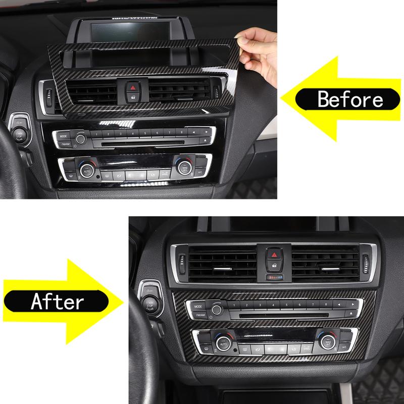 For 2012-2016 BMW 1 Series ABS Car Center Console Air Conditioner Adjustment Button Panel Cover Trim Sticker Accessories