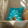 Abstract realistic musical note pattern Cushion Cover DoubleSided Plush Sofa Cushion Covers Organic Breathable Invisible Zipper