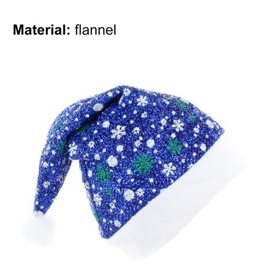 Santa Claus Cap All Match Comfy Men Women Colorful Snowflakes Pattern Thick Christmas Hat for Party