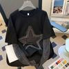 Harajuku Women Clothing Chic Tshirts Patchwork Fake Two Tees Y2k Tops Star Long Sleeve Casual Korean Oversized T-shirt