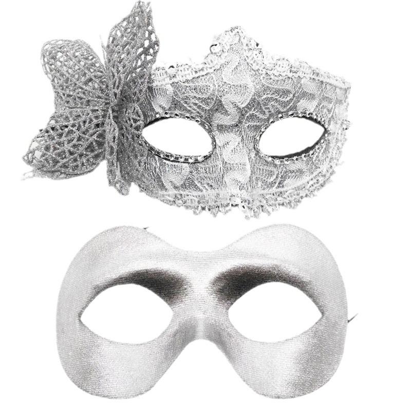 2pcs Elegant Butterfly Side Party Mask Sophisticated Butterfly Side Adorned Costume Mask For Special Event