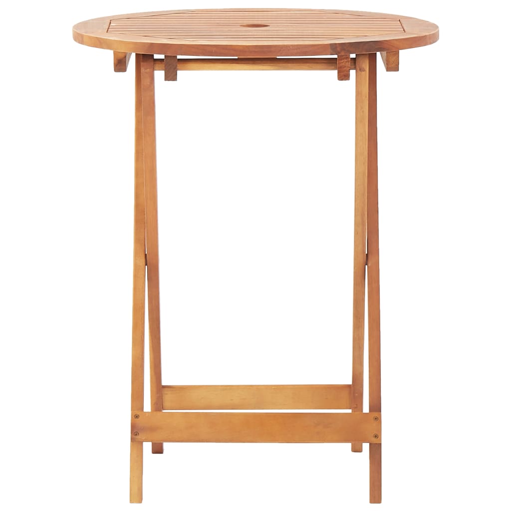 Vidaxl 3-Cz. Bistro Furniture Set, Anthracite Fabric and Wood